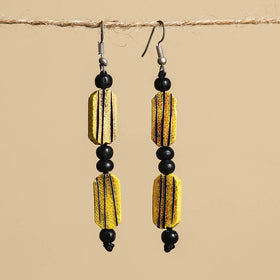 Hand Carved Bamboo Wooden Earrings