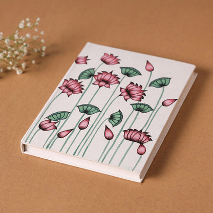 Kamal Talai in Lotus Handpainted Handmade Paper Notebook (7 x 5 in)