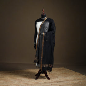Pure Handloom Cotton Nizam Zari Border Mangalagiri Dupatta 35