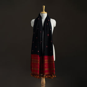 Kutch Handwoven Merino Wool Bandhani Tie-Dye Shawl 04