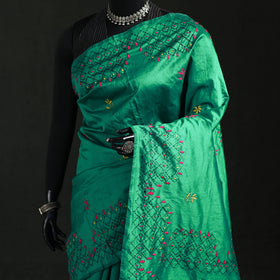 Hand Embroidered Silk Saree 03