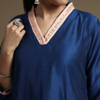 Plain Solid Slub kurta