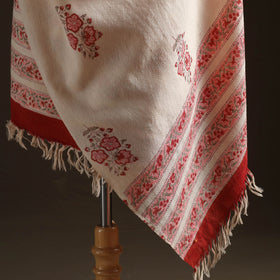 Floral Sanganeri Print Pure Merino Wool Handwoven Shawl 95