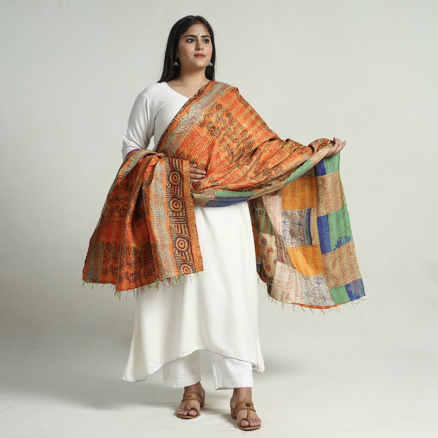 Kantha Embroidery Dupatta