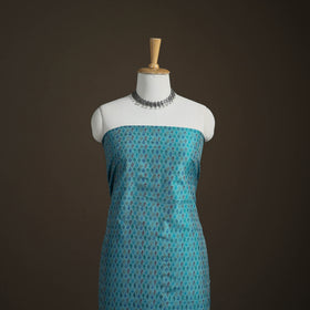 Pochampally Ikat Handloom Sico Unstitched Dress Material: Kurta with Dupatta 08
