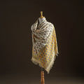Floral Sanganeri Print Pure Merino Wool Handwoven Shawl 96