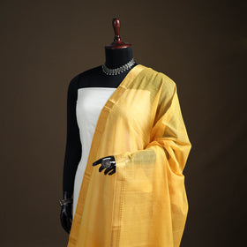 Pure Handloom Cotton Nizam Zari Border Mangalagiri Dupatta 36