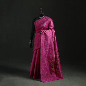 Hand Embroidered Silk Saree 04