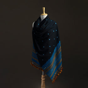 Kutch Handwoven Merino Wool Bandhani Tie-Dye Shawl 05