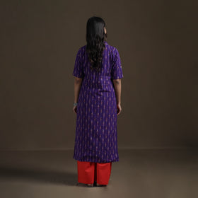 Pochampally Ikat Cotton Straight Kurta for Women 09