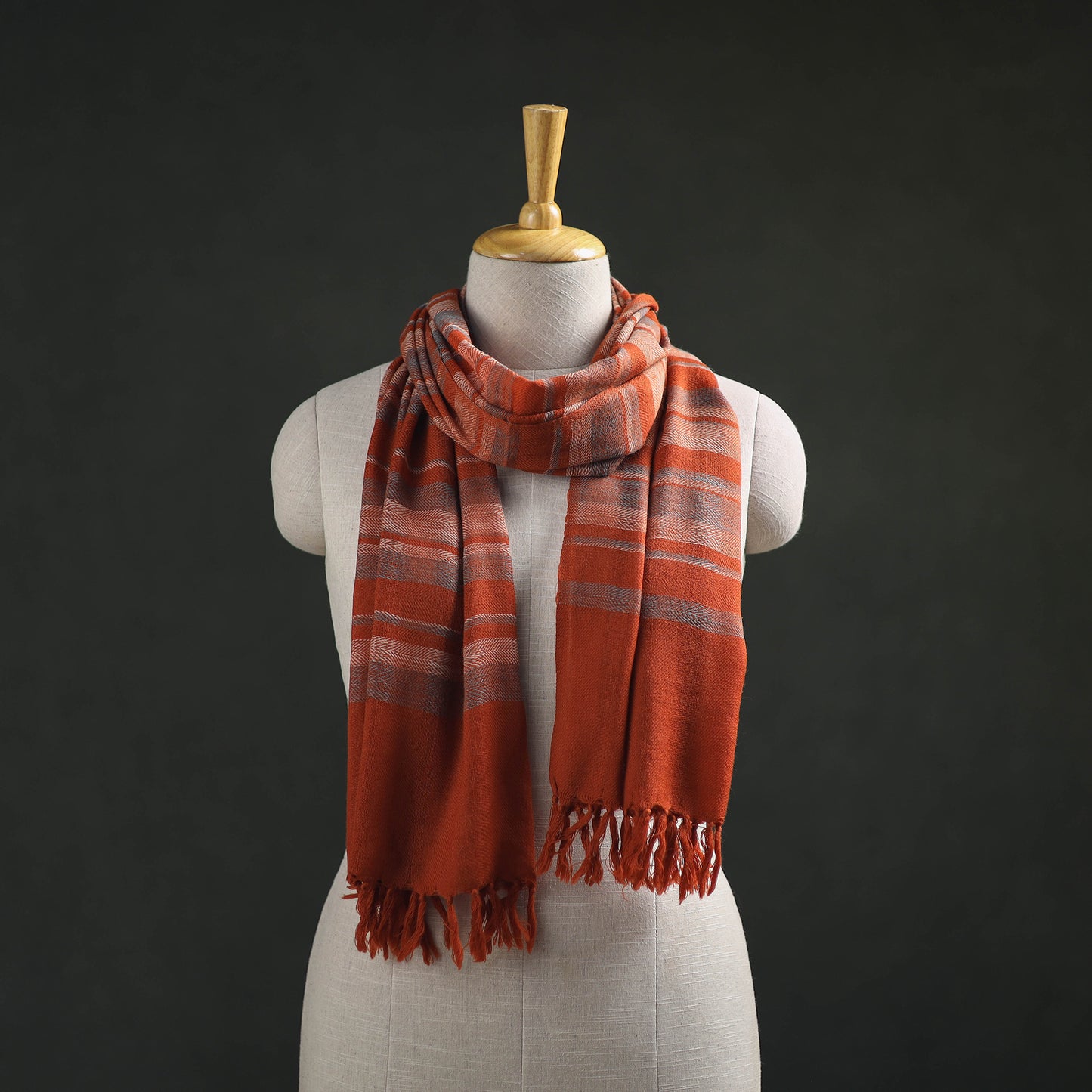 Kumaun Handwoven Pure Merino Wool Stole 15