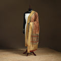Bagh Hand Block Print Natural Dyed Tissue Zari Chanderi Silk Dupatta 38