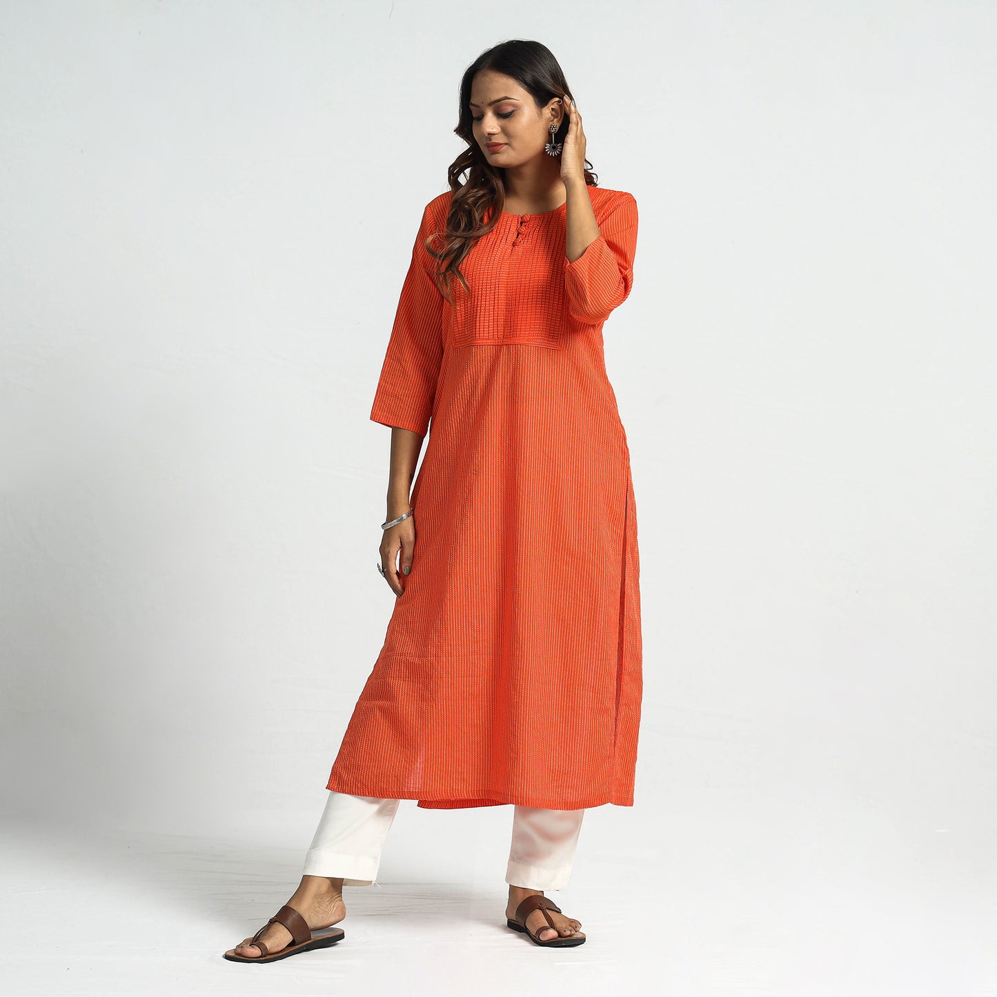  Plain Running Stitch Kurta