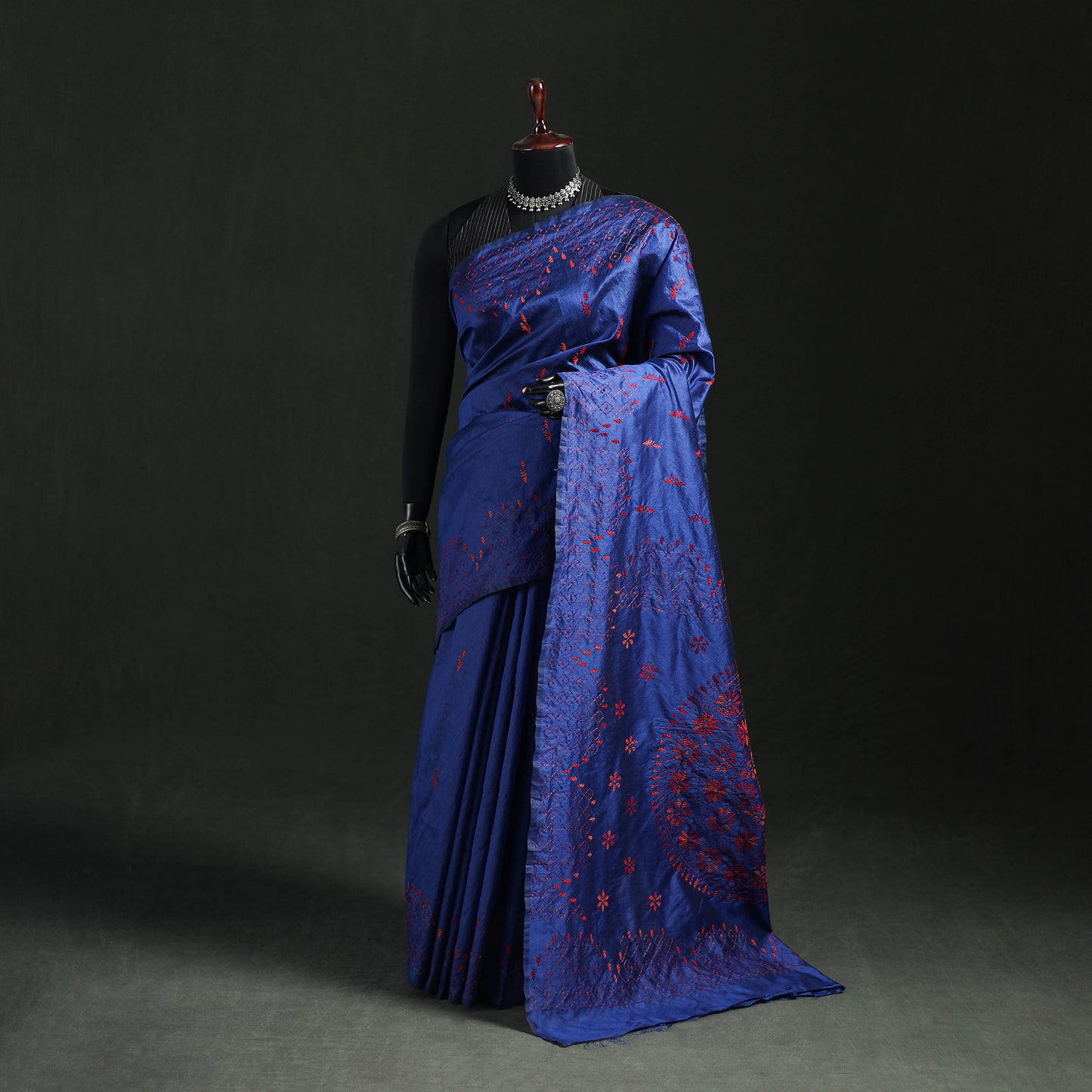 Hand Embroidered Silk Saree 05