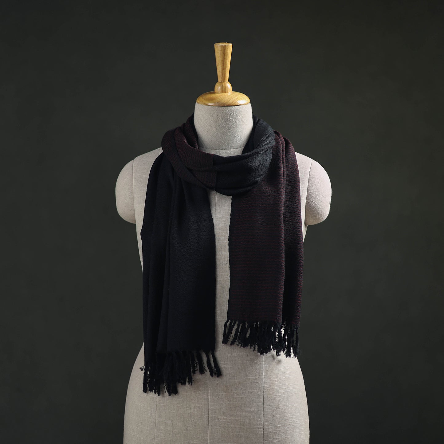 Kumaun Handwoven Pure Merino Wool Stole 19