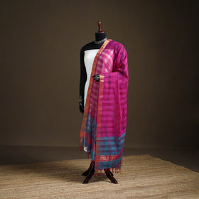 Pure Handloom Cotton Nizam Zari Border Mangalagiri Dupatta 39