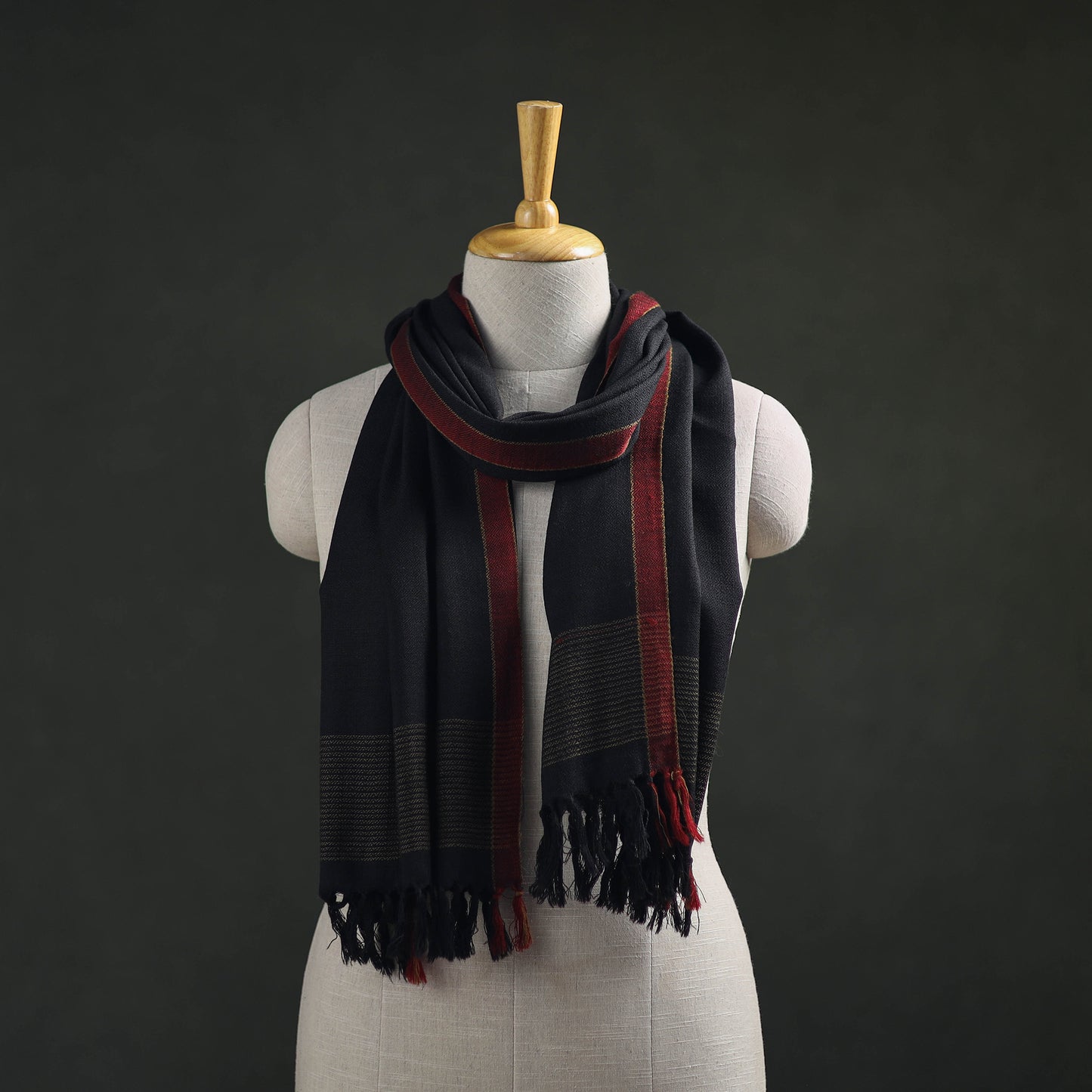 Kumaun Handwoven Pure Merino Wool Stole 24