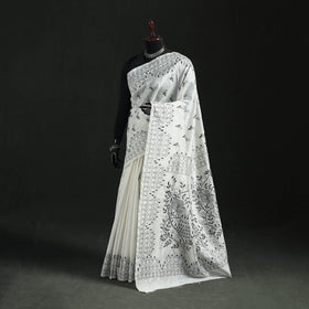 Hand Embroidered Silk Saree 06