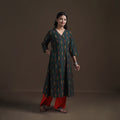 Cotton A-Line Pochampally Ikat Kurta for Women 01