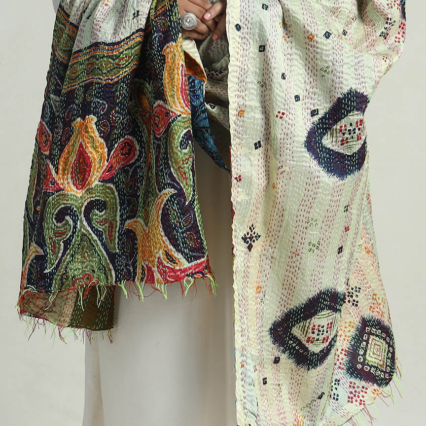 Kantha Embroidery Dupatta