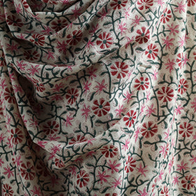 Floral Sanganeri Print Pure Merino Wool Handwoven Shawl 98