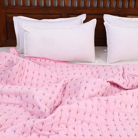  Double - Tagai Work Plain Cotton Quilt