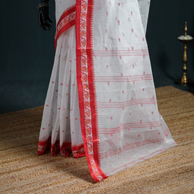 Handwoven Pure Cotton Phulia Jamdani Saree for Durga Puja 02