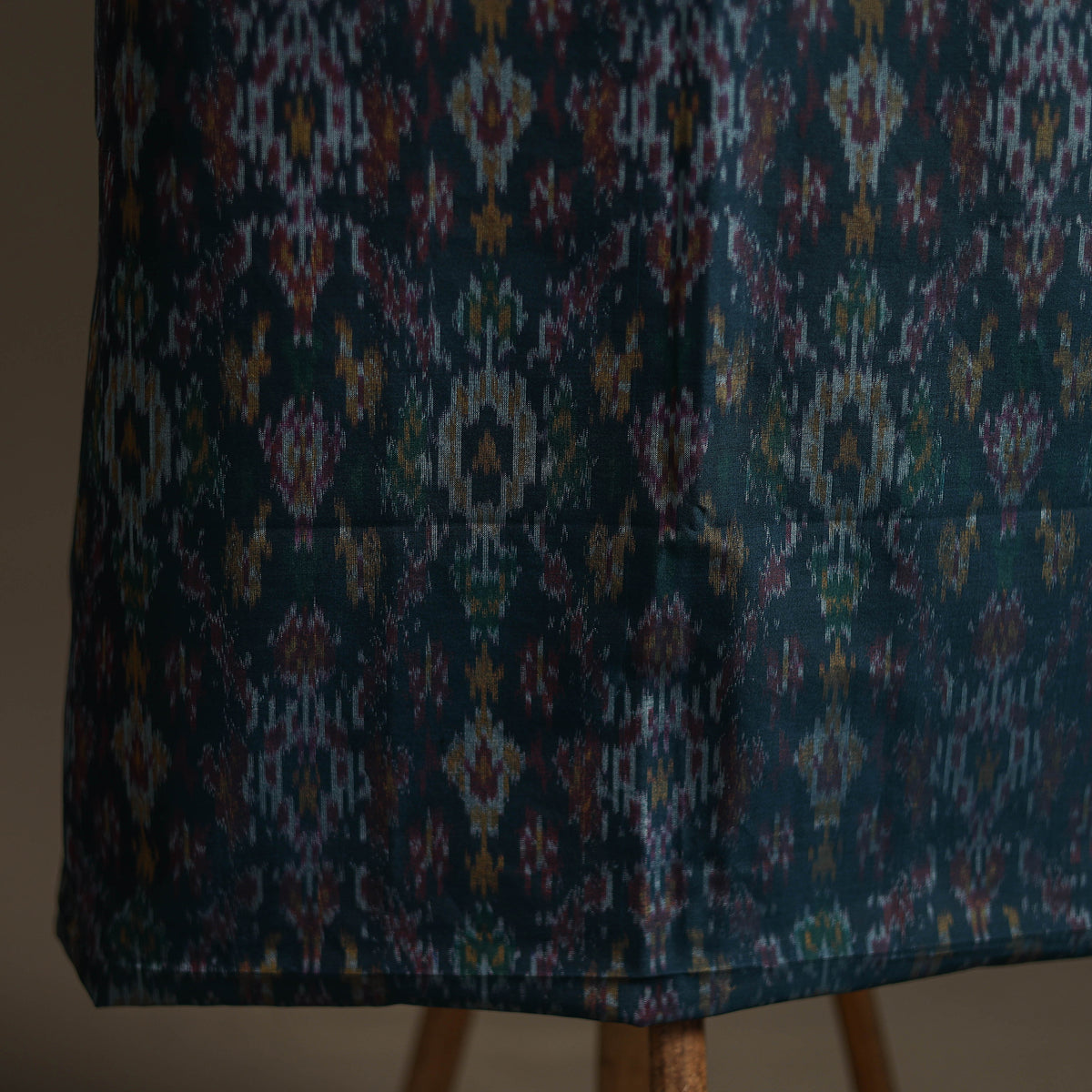 Pochampally Ikat Handloom Sico Unstitched Dress Material: Kurta with Dupatta 09