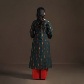 Cotton A-Line Pochampally Ikat Kurta for Women 01