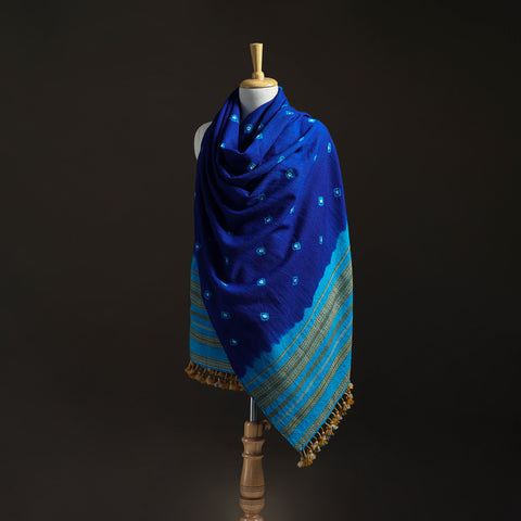 Kutch Handwoven Merino Wool Bandhani Tie-Dye Shawl 07