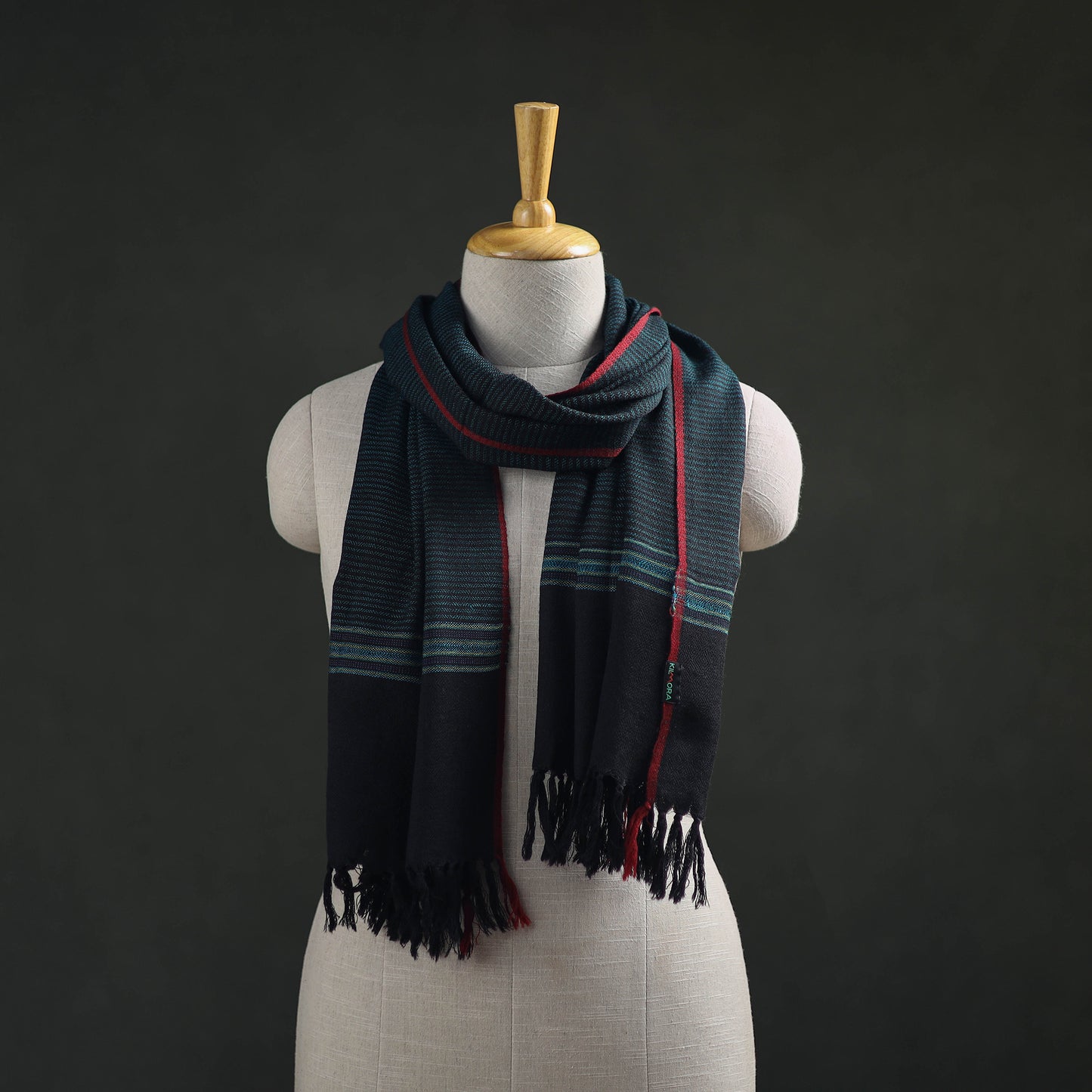 Kumaun Handwoven Pure Merino Wool Stole 29