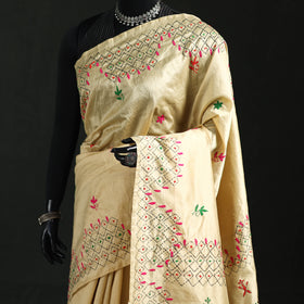 Hand Embroidered Silk Saree 07