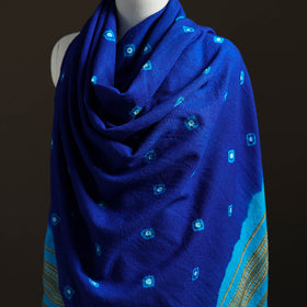 Kutch Handwoven Merino Wool Bandhani Tie-Dye Shawl 07