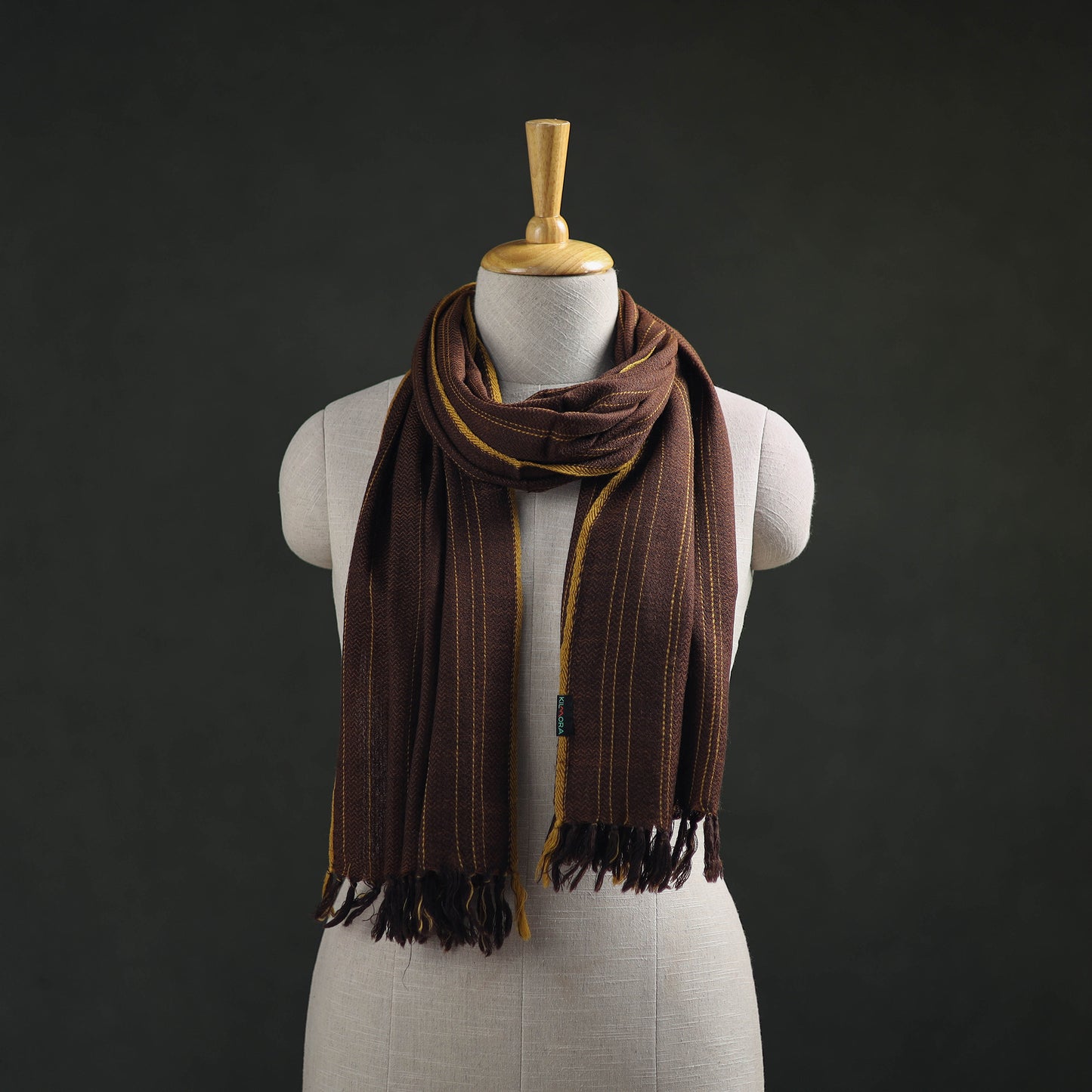 Kumaun Handwoven Pure Merino Wool Stole 31