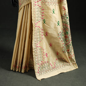 Hand Embroidered Silk Saree 07