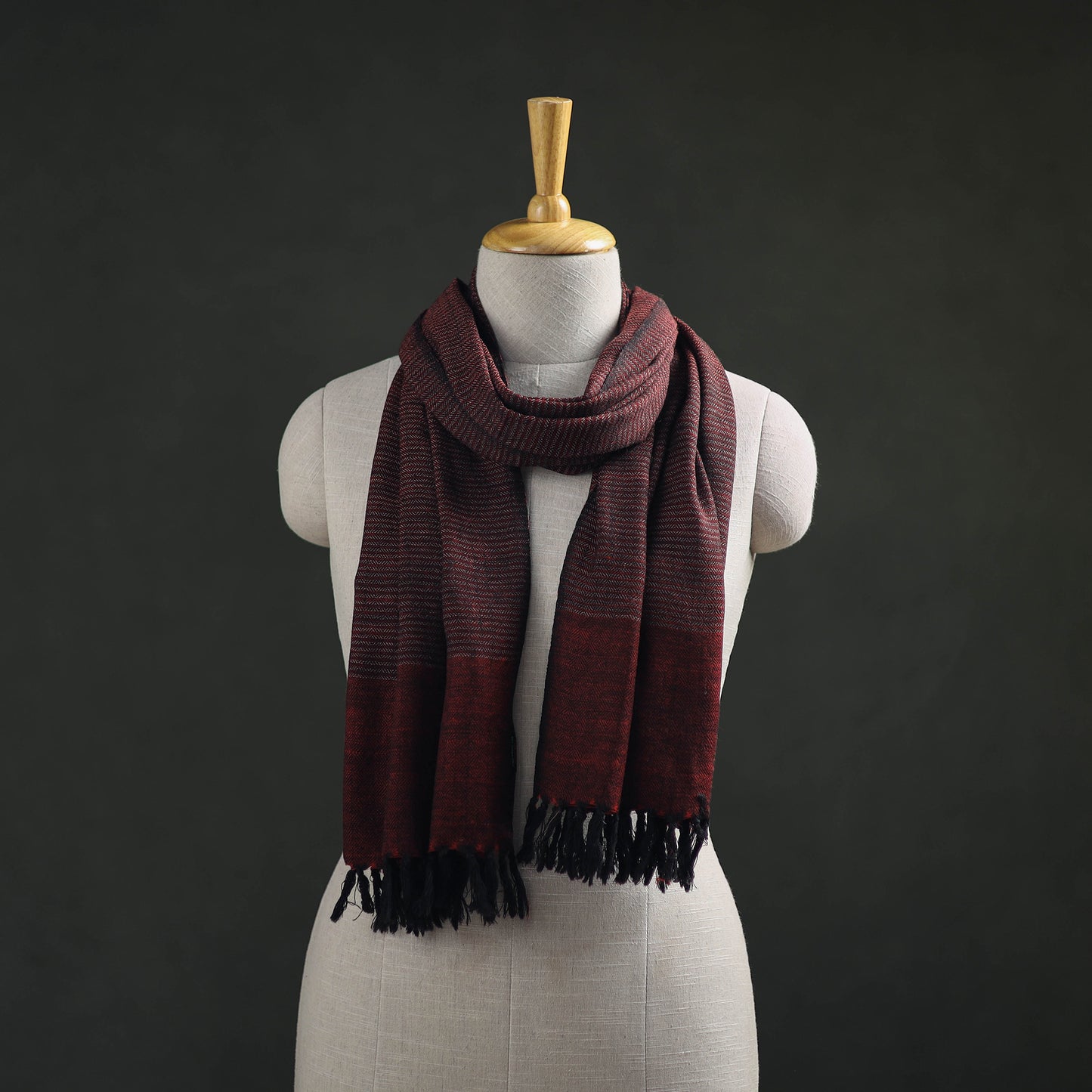 Kumaun Handwoven Pure Merino Wool Stole 32