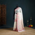 Handwoven Pure Cotton Phulia Jamdani Saree for Durga Puja 04