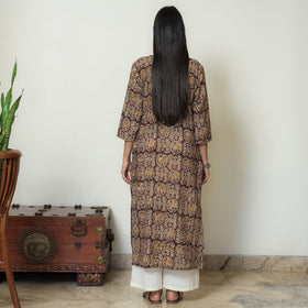  Kalamkari Block Print Mul Cotton Straight Kurta For Women