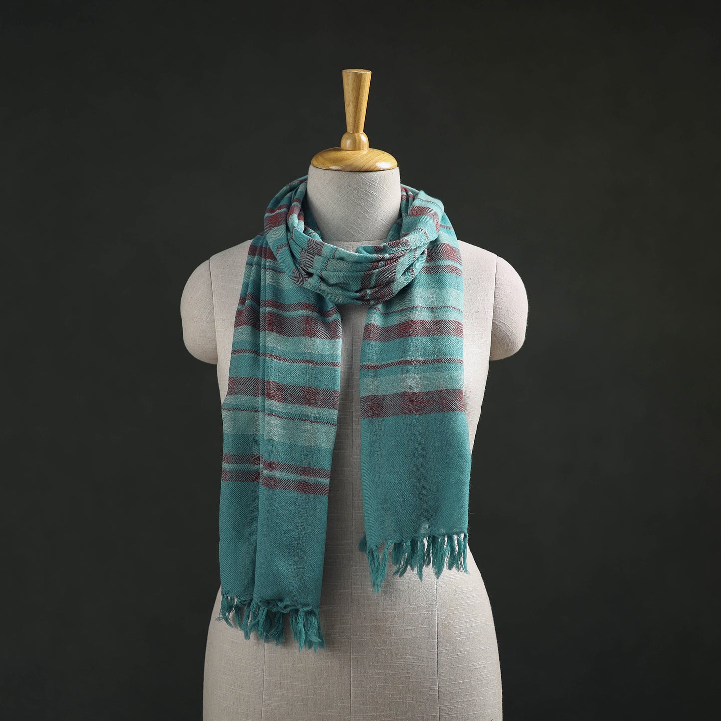 Kumaun Handwoven Pure Merino Wool Stole 35