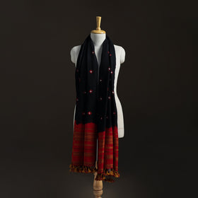 Kutch Handwoven Merino Wool Bandhani Tie-Dye Shawl 09