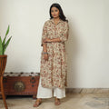 Buy Pedana Kalamkari Hand Block Printed Cotton Straight Kurta 02 Online at iTokri.com