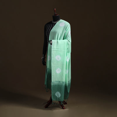 Shibori Tie-Dye Cotton Dupatta with Tassels 32
