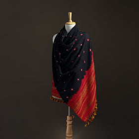 Kutch Handwoven Merino Wool Bandhani Tie-Dye Shawl 09