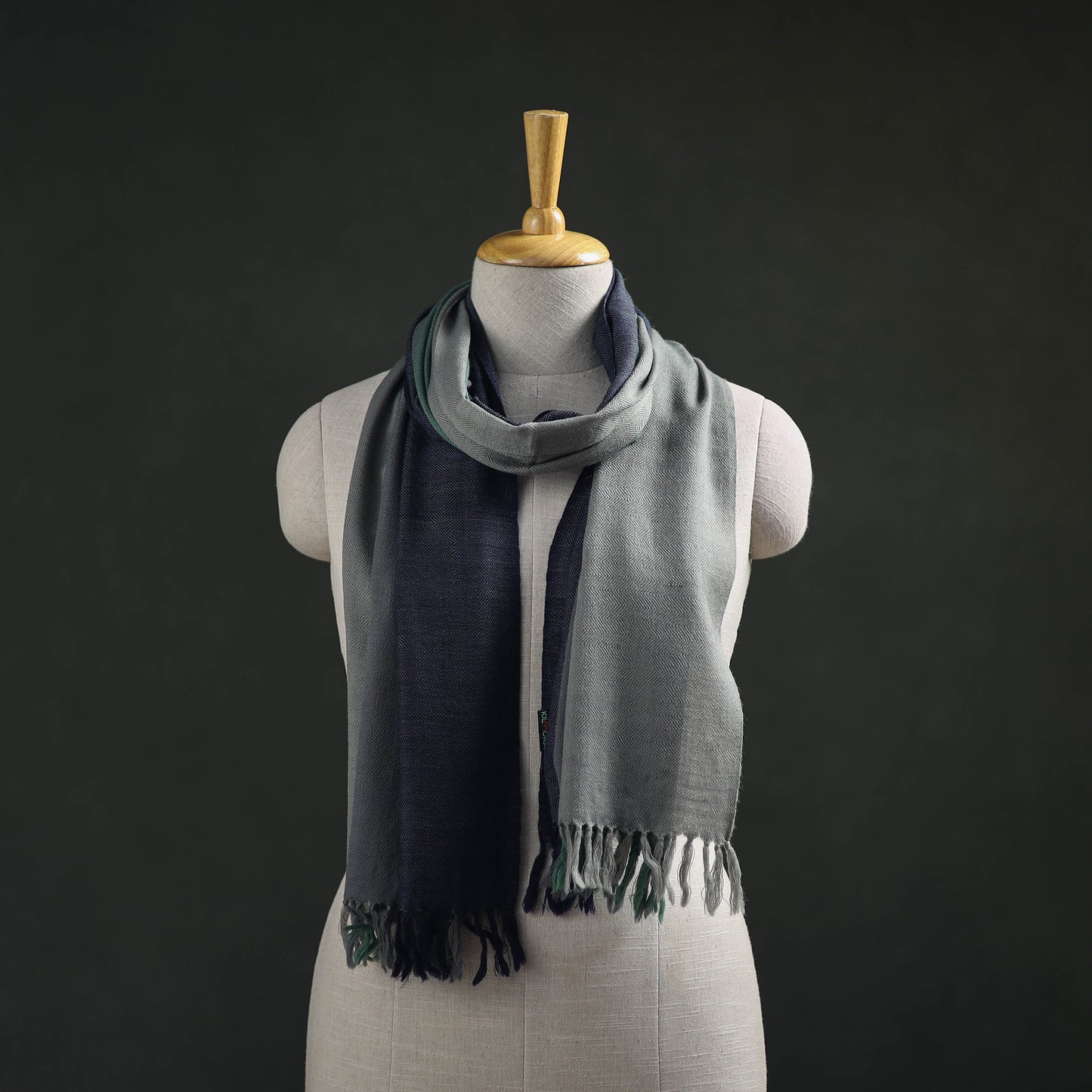 Kumaun Handwoven Pure Merino Wool Stole 39