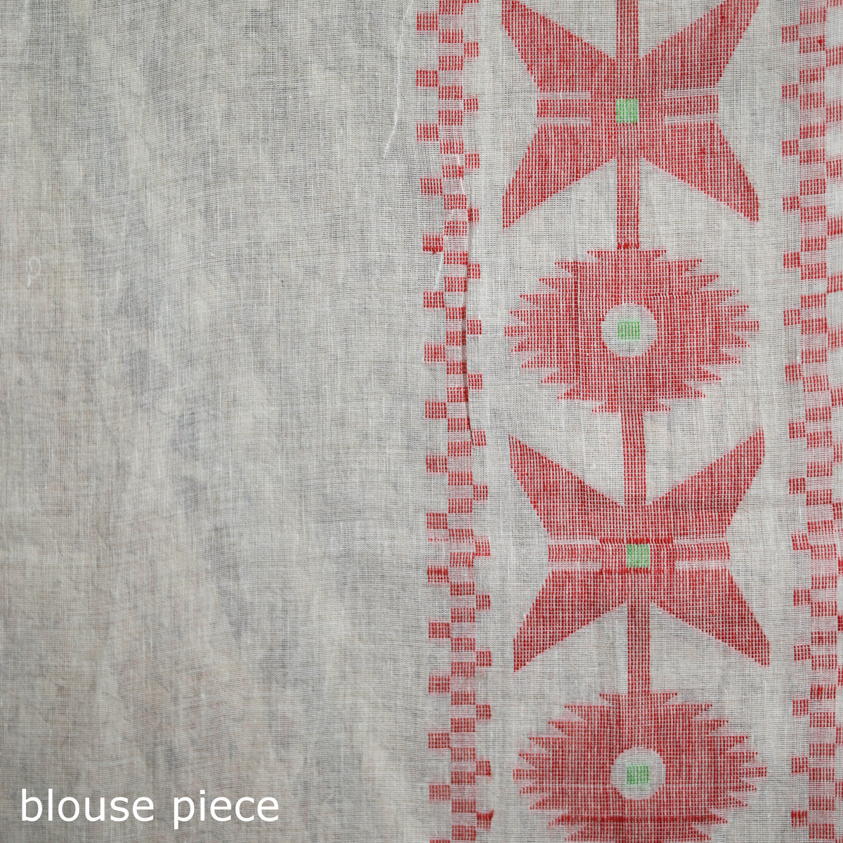Handwoven Pure Cotton Phulia Jamdani Saree for Durga Puja 04