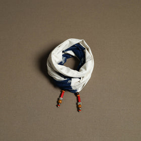 Hand Block Print Scarf with Latkan 02