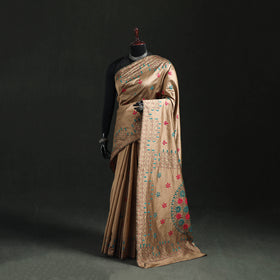 Hand Embroidered Silk Saree 09