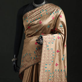 Hand Embroidered Silk Saree 09