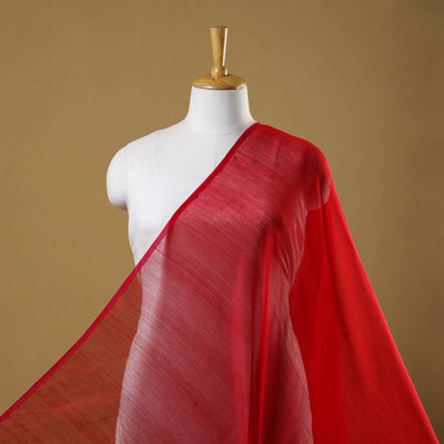 Red - handloom silk cotton plain chanderi fabric 03