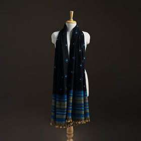 Kutch Handwoven Merino Wool Bandhani Tie-Dye Shawl 10